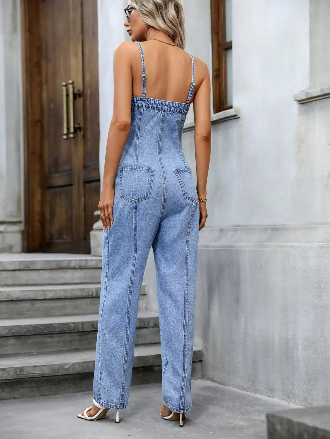 Women’s Sling Denim Jumpsuit