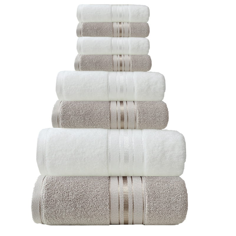 Cotton & Glossy Satin Towel Set