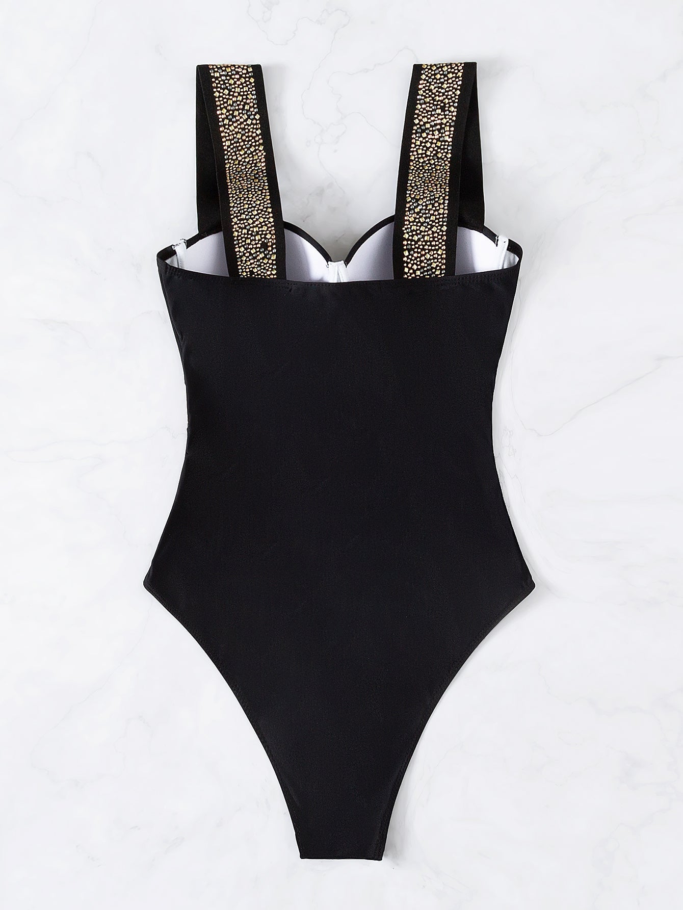 Inlaid Diamond Steel Bracket Push up Swimsuit