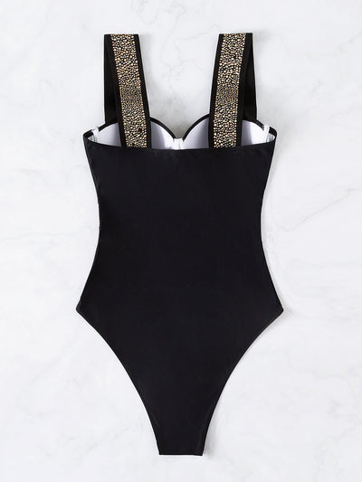 Inlaid Diamond Steel Bracket Push up Swimsuit