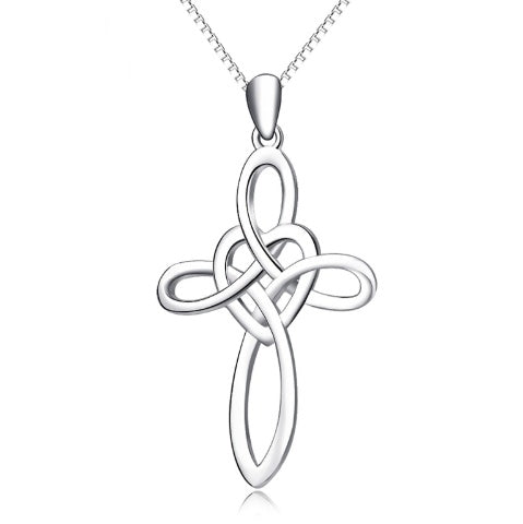 925 Sterling Silver Cross Pendant Necklace