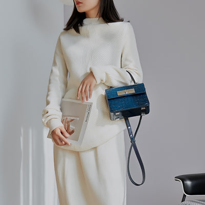 Royal Leather Tote Bag