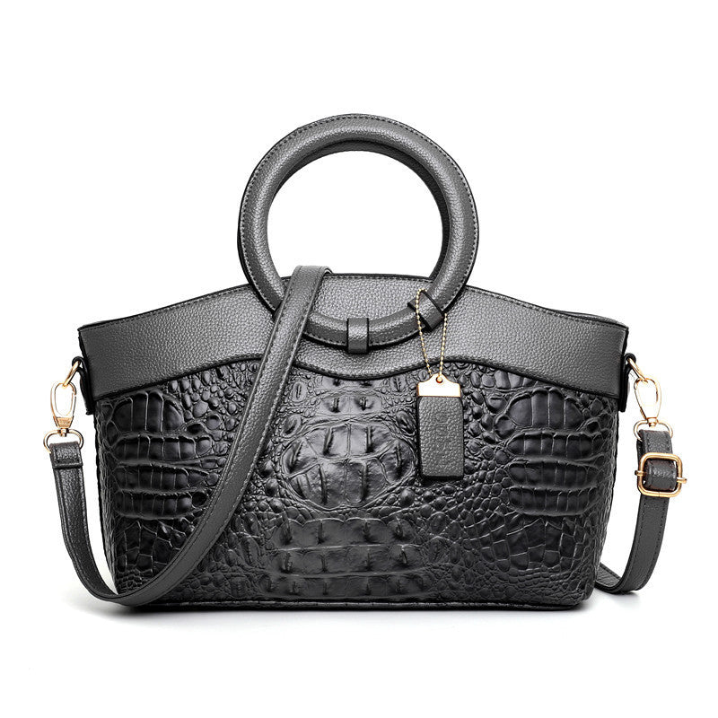 Royal Crocodile Print Handbag