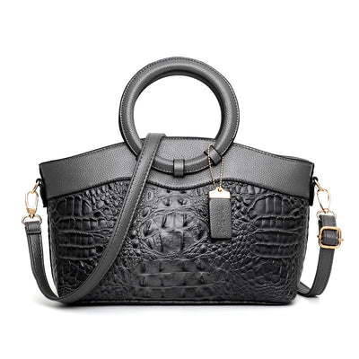 Royal Crocodile Print Handbag