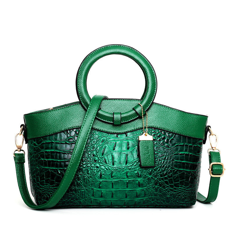 Royal Crocodile Print Handbag