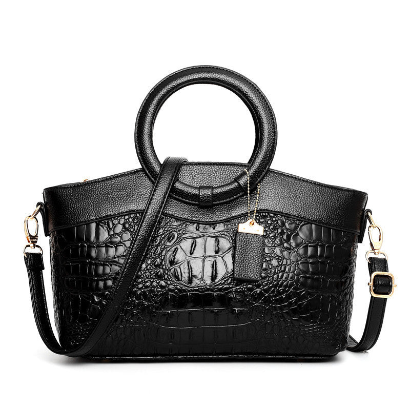 Royal Crocodile Print Handbag