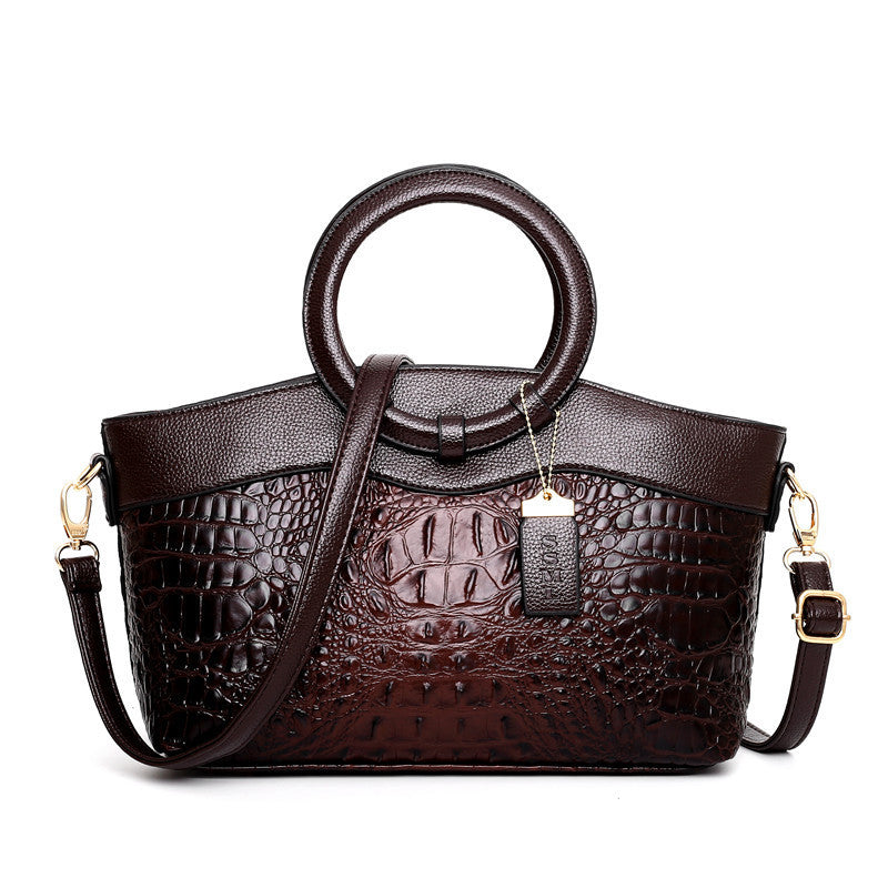 Royal Crocodile Print Handbag