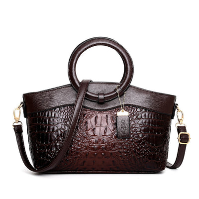 Royal Crocodile Print Handbag