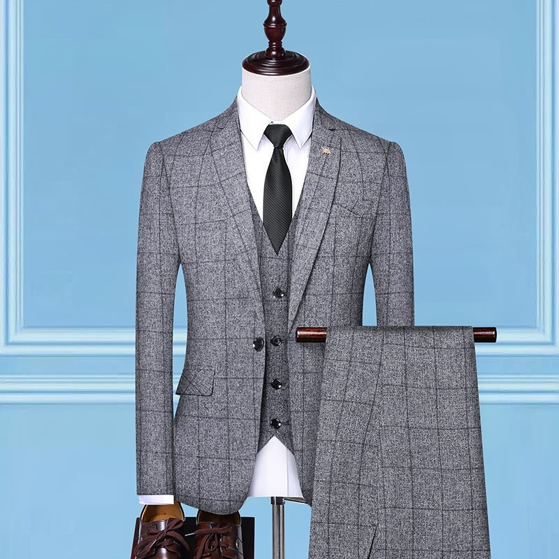 Royal Men's Checkered Suit