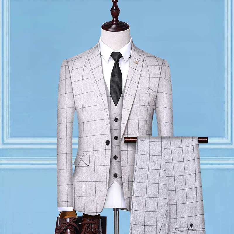 Royal Men's Checkered Suit