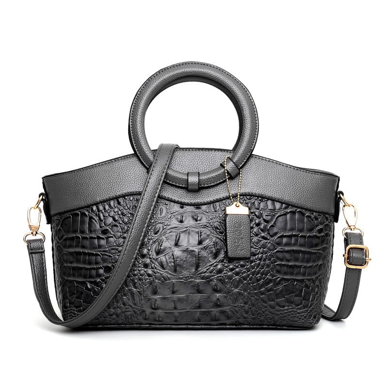 Royal Crocodile Print Handbag