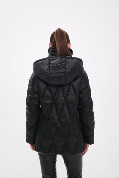 Genuine Mink Fur Trim Down Coat