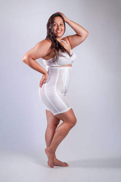 Style 6210 | High Waist Non-Stretch Girdle with Side Zipper | No Give Extra Firm Control