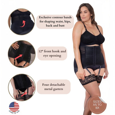 Style 21 | Waist Trainer / Girdle with Garters Firm Shaping
