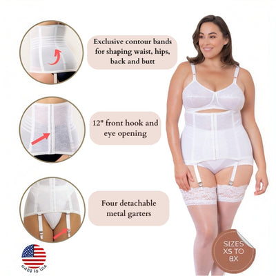 Style 21 | Waist Trainer / Girdle with Garters Firm Shaping