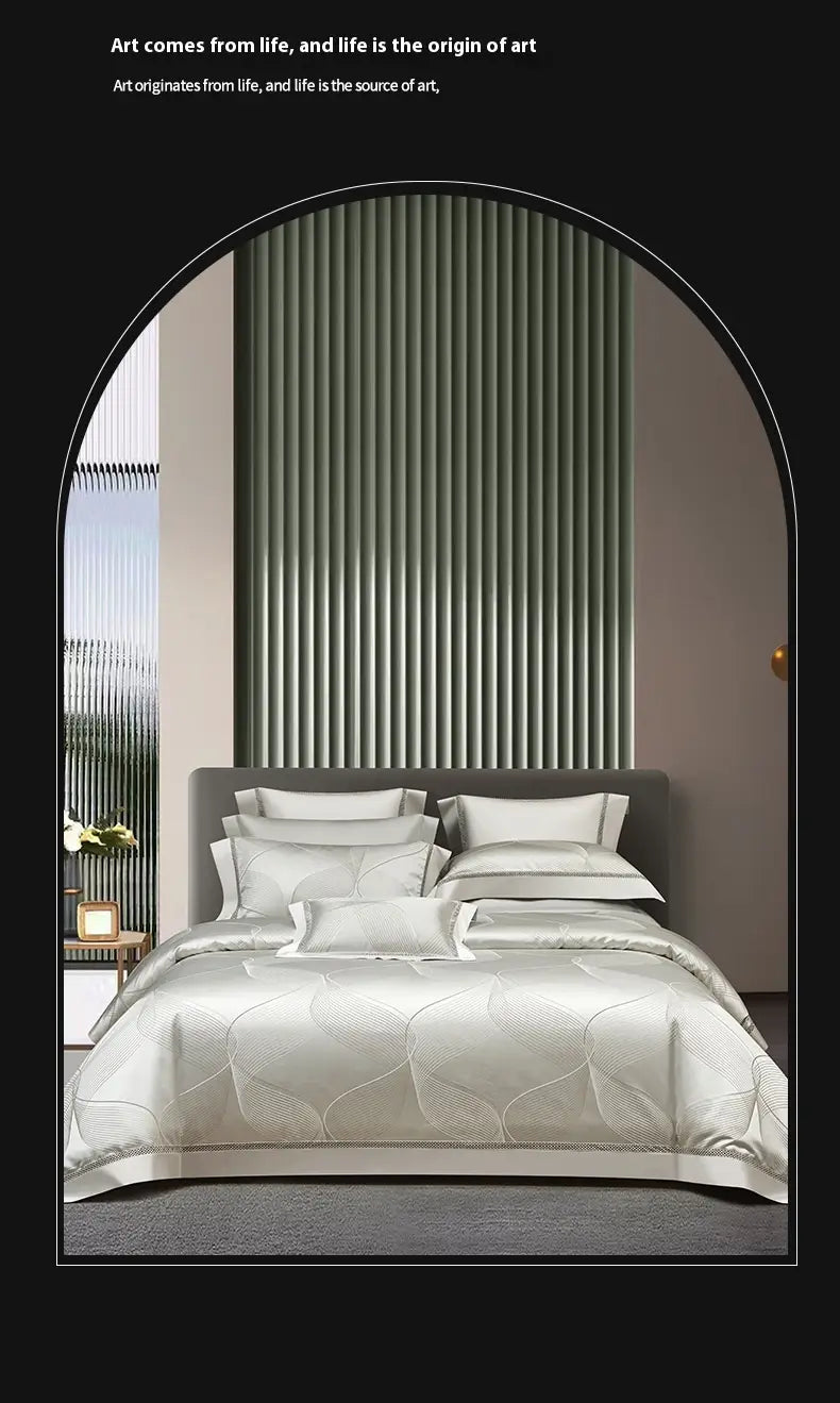 Silk Town High Precision Four-piece Jacquard Beddings