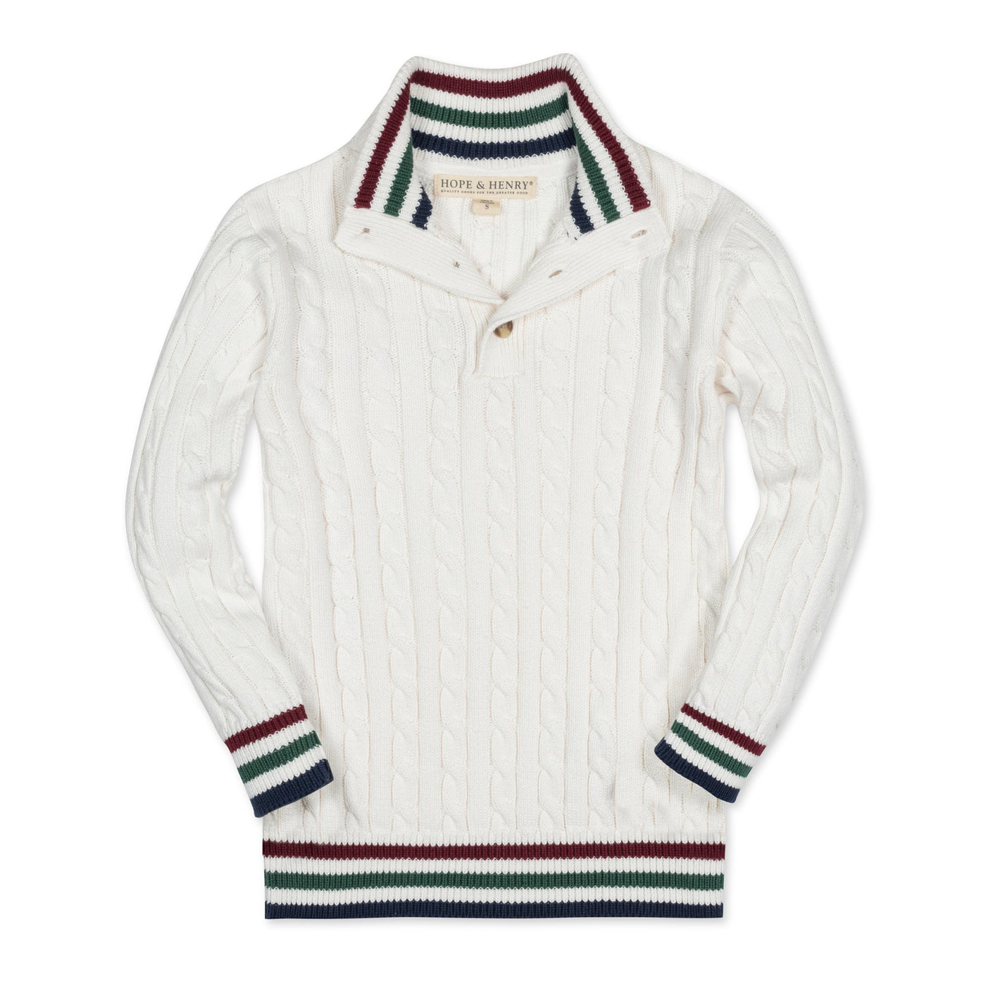 Organic Mock Neck Cable Sweater - Baby