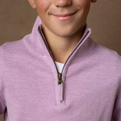 Organic Fine Gauge Half Zip Sweater - Baby