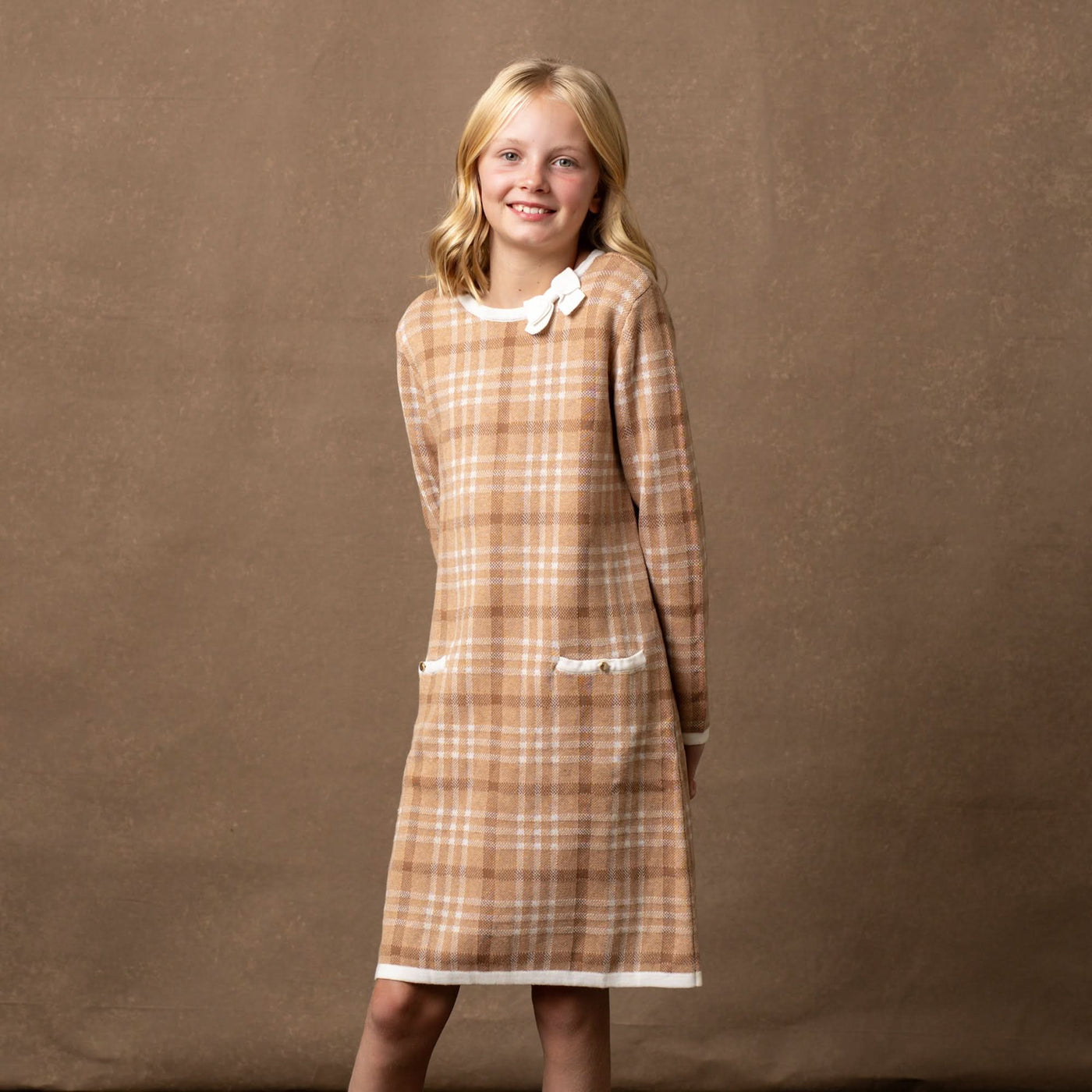 Organic Bow Sweater Dress