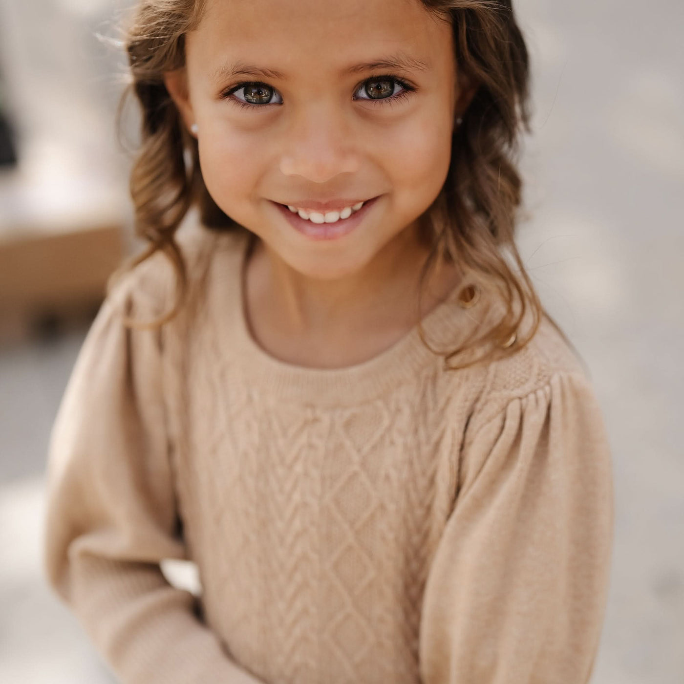 Organic Cable Bodice Sweater Dress - Baby