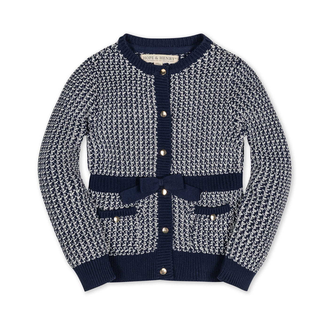 Organic Fancy Tweed Cardigan