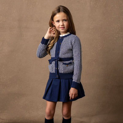 Organic Fancy Tweed Cardigan - Baby