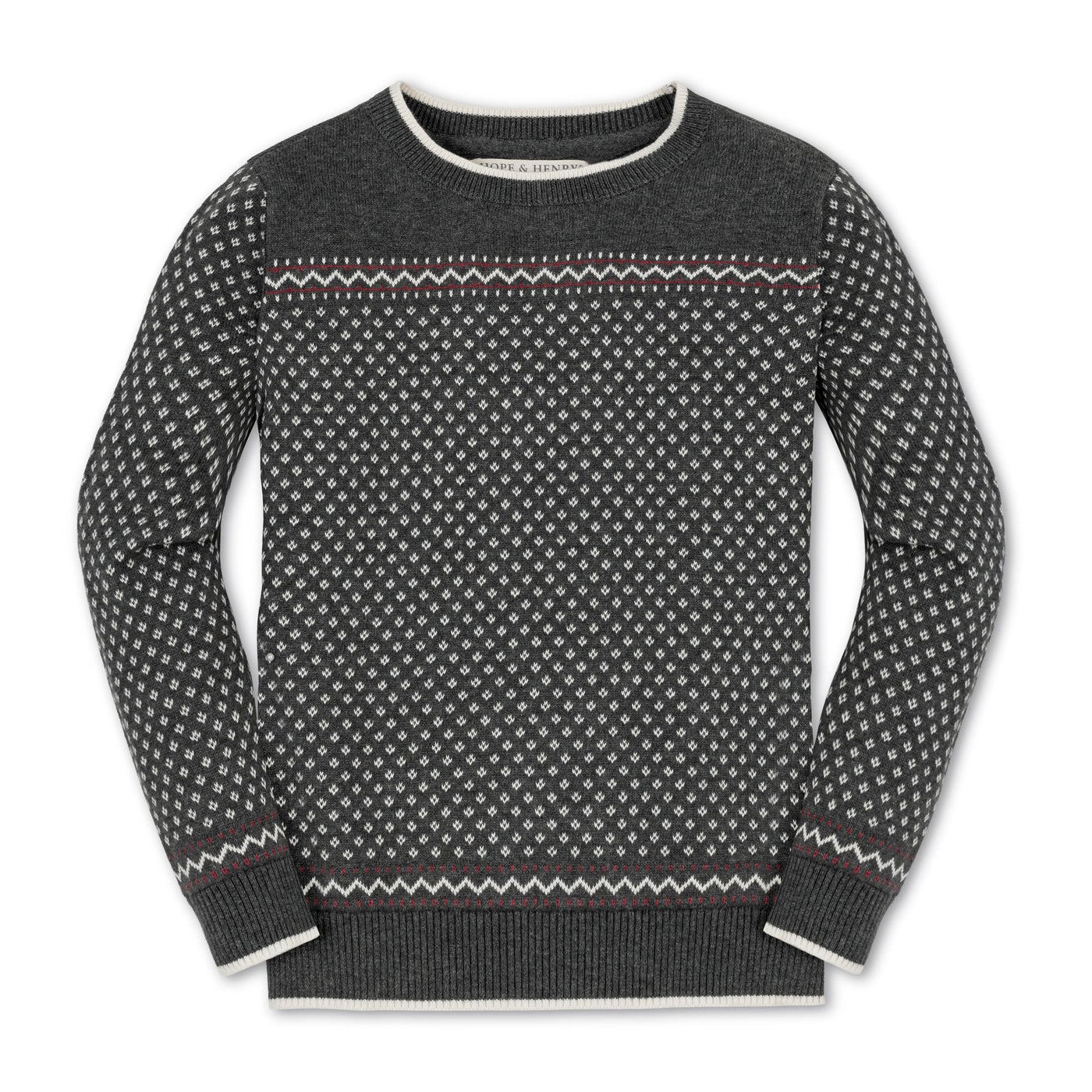 Organic Intarsia Crew Neck Sweater - Baby
