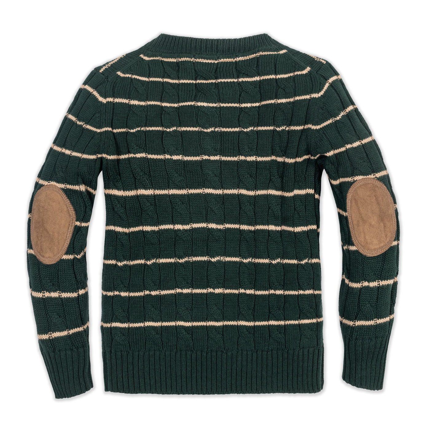 Organic Sweater Henley with Elbow Patches