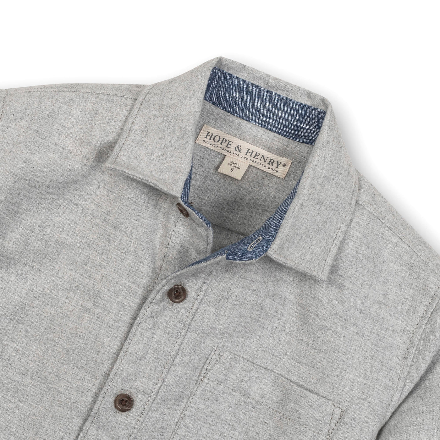 Organic Flannel Shirt with Elbow Patches