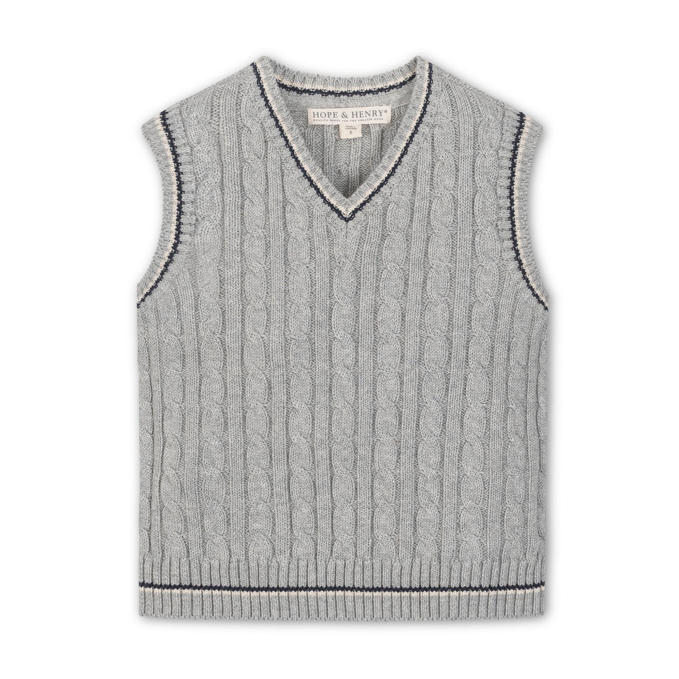 Organic Cable Sweater Vest