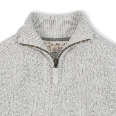 Organic Half Zip Cable Sweater