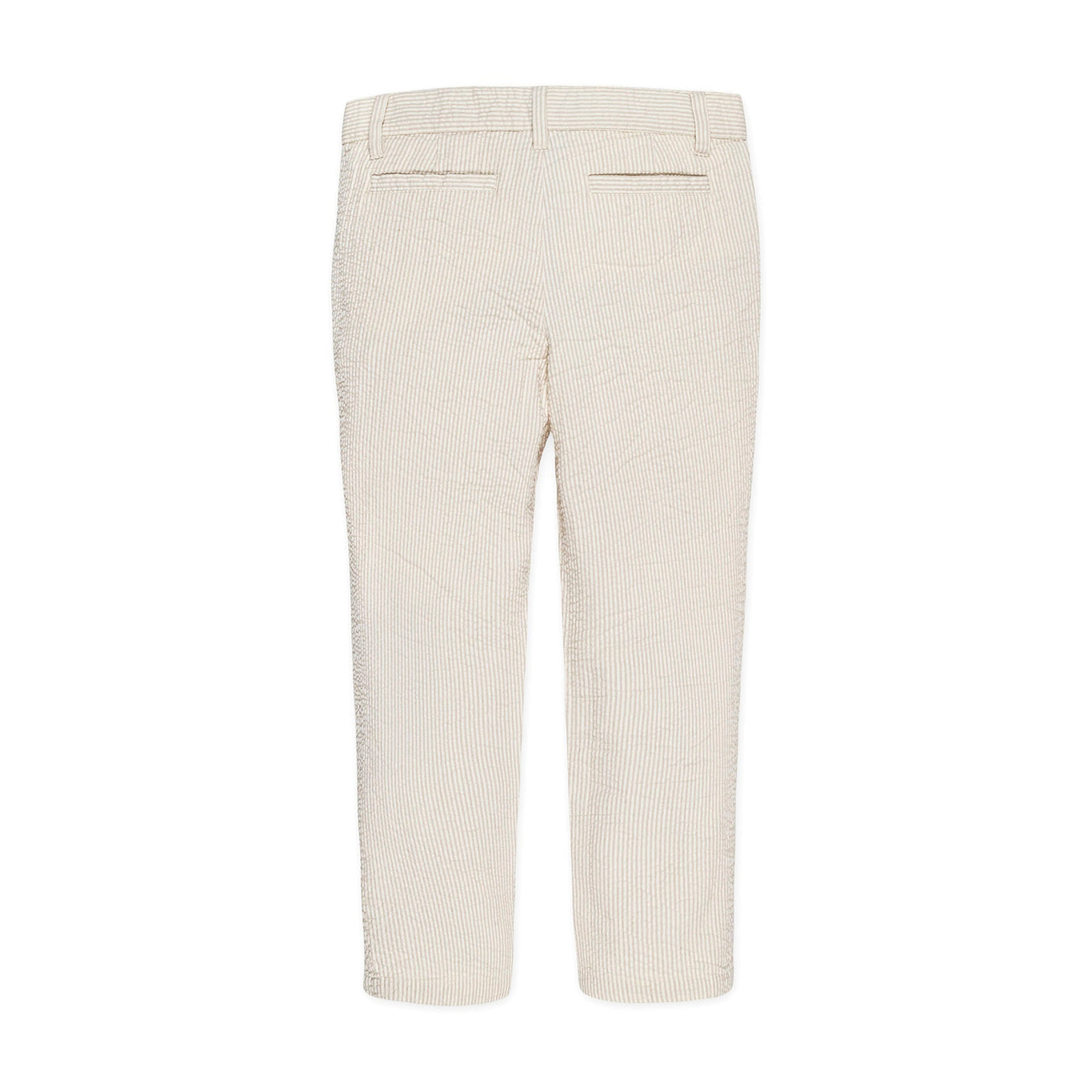 Organic Seersucker Suit Pant Tan