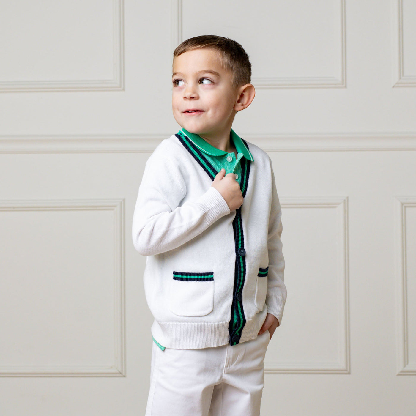 Organic Tipped Cardigan