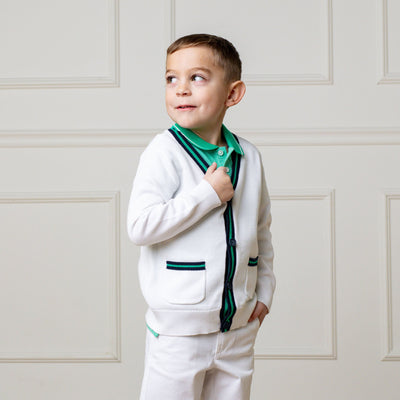 Organic Tipped Cardigan