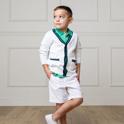 Organic Tipped Cardigan