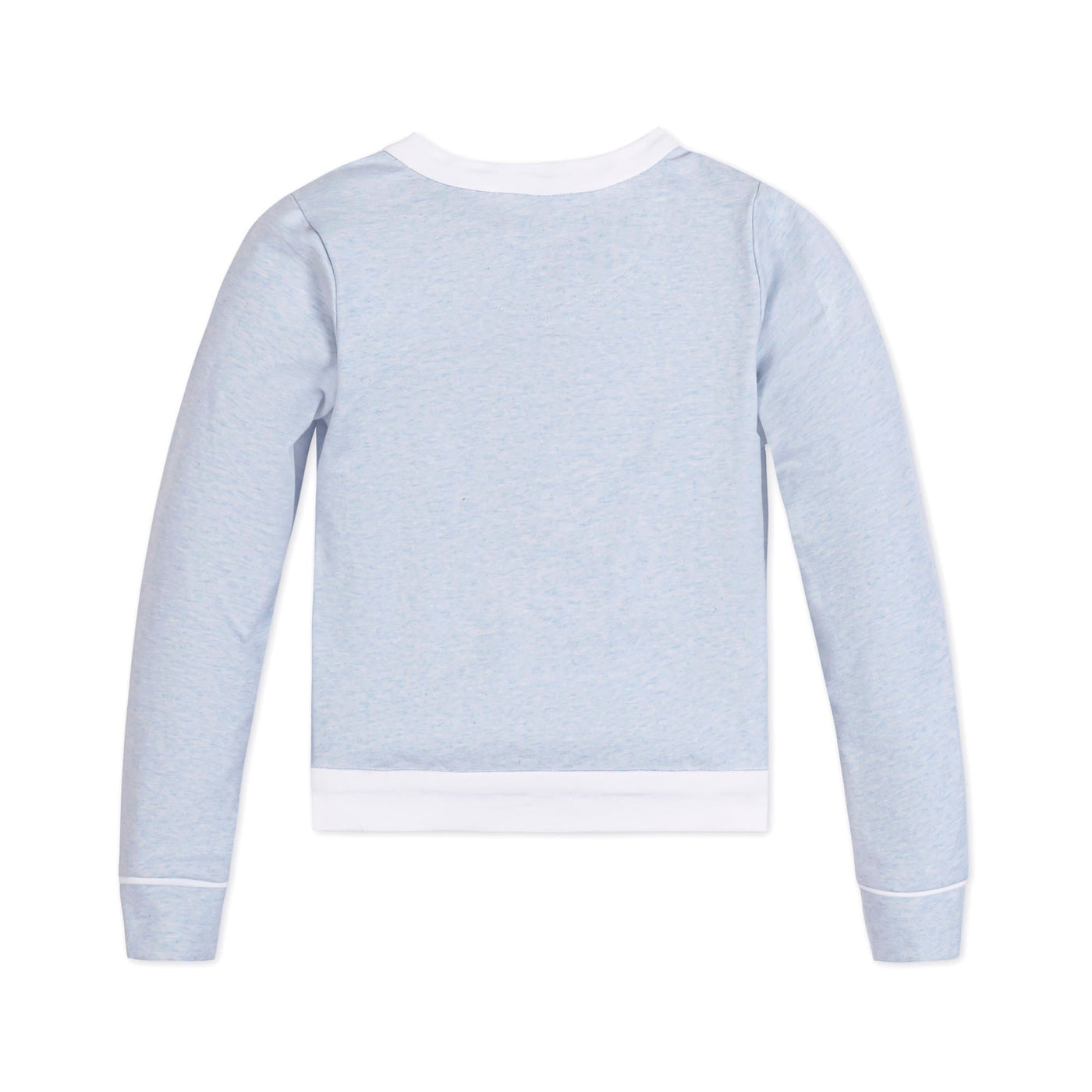 Organic French Terry Contrast Trim Cardigan