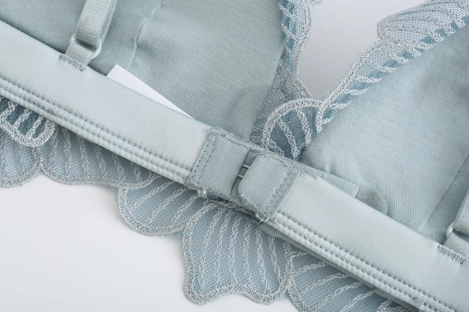 Triangle Cup Lace Embroidered French Lingerie Set