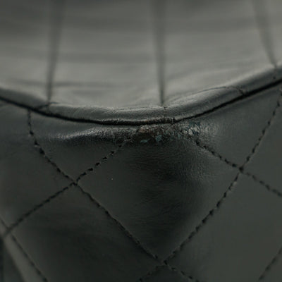 Chanel Matelasse Lambskin Black Single Flap Shoulder Bag #2958