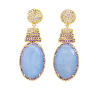 Sapphire Oval Earrings