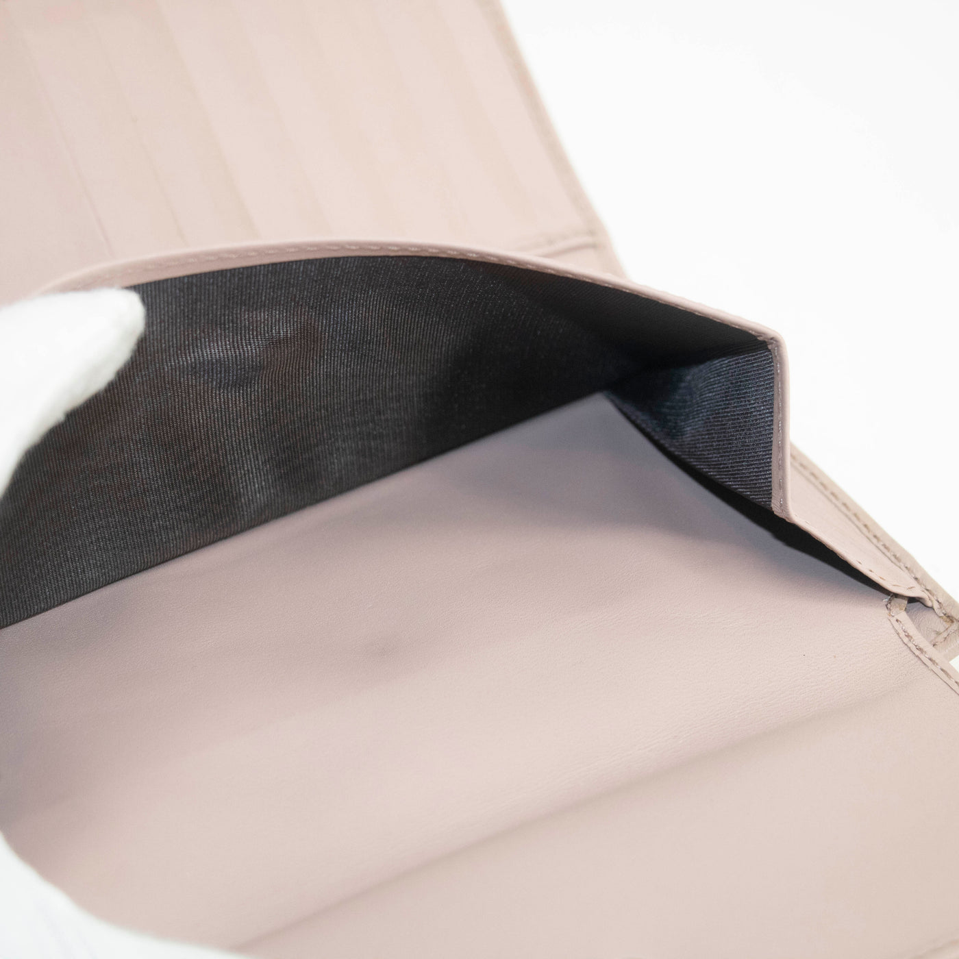 Gucci Beige & Pink GG Canvas French Flap Long Wallet #3920