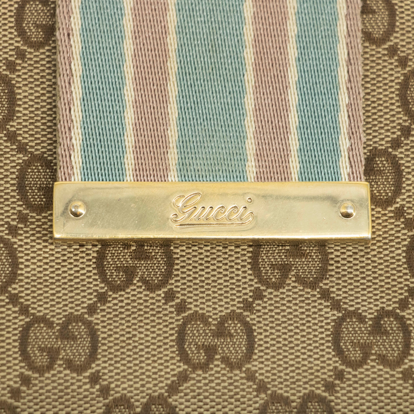 Gucci Beige & Pink GG Canvas French Flap Long Wallet #3920