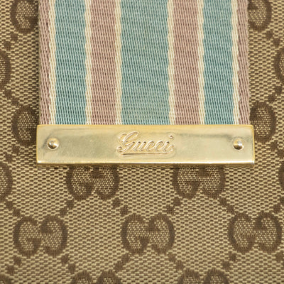Gucci Beige & Pink GG Canvas French Flap Long Wallet #3920