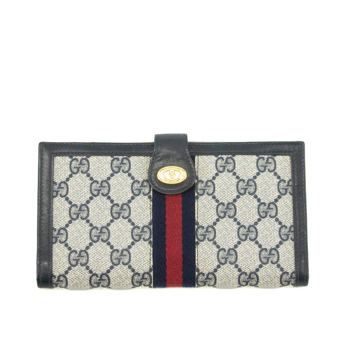 Gucci Canvas Coded Blue Ophidia Long Wallet #3947