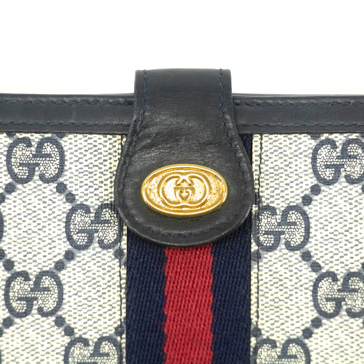 Gucci Canvas Coded Blue Ophidia Long Wallet #3947