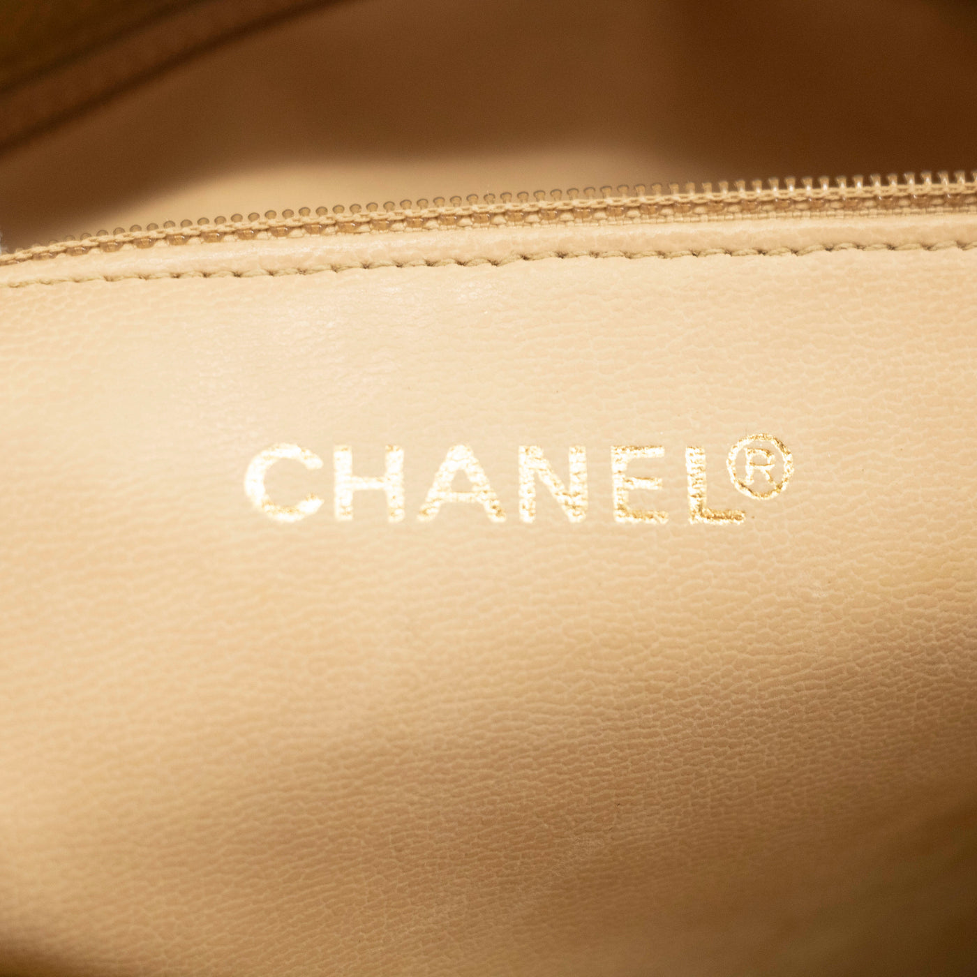 Chanel Beige Caviar Skin Quilted Matelase Shoulder Bag #3971