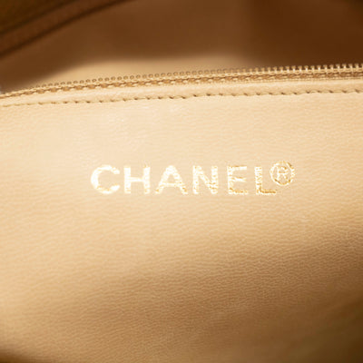 Chanel Beige Caviar Skin Quilted Matelase Shoulder Bag #3971