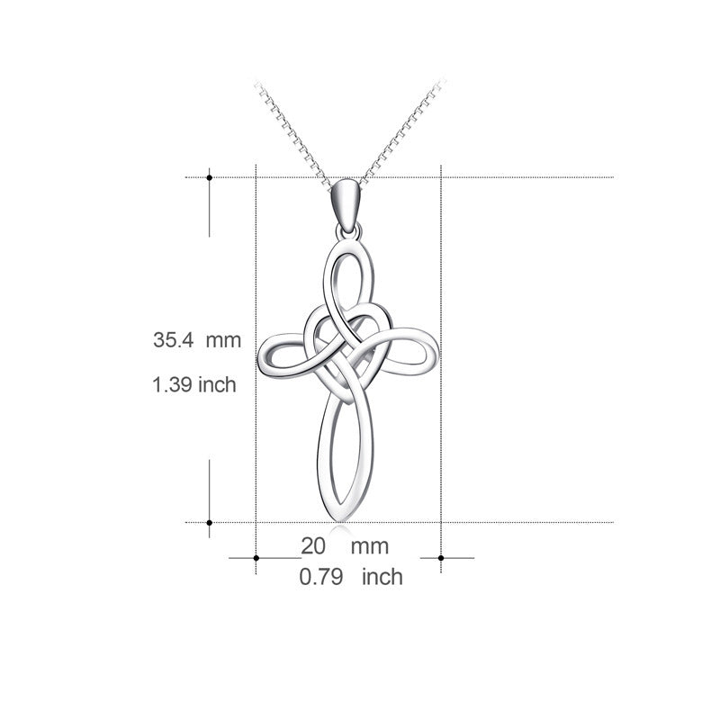 925 Sterling Silver Cross Pendant Necklace
