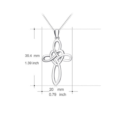 925 Sterling Silver Cross Pendant Necklace