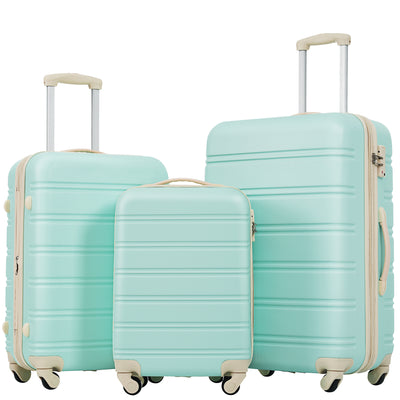 Light Green 3 Piece Luggage Set with TSA Lock