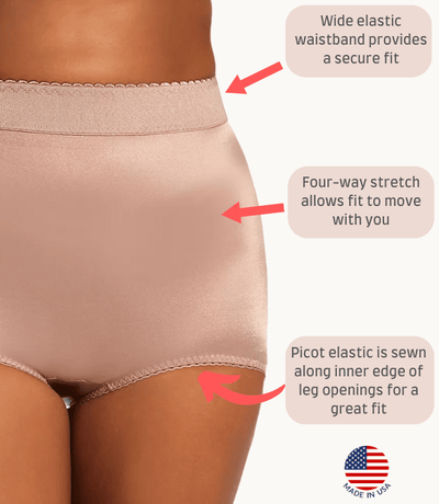High Waist Tummy Control Panty with Inner Lining, Light Shaping | Style 513